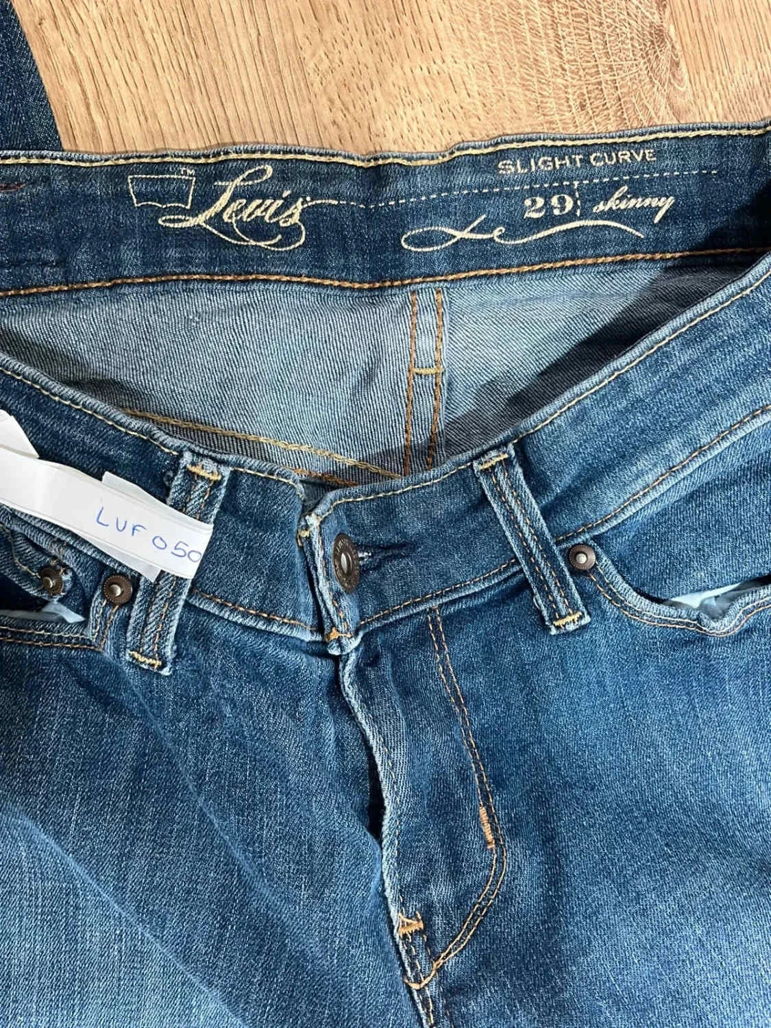 Jean Levi's Slight Curve Skinny Taille 29 Vintage Bleu Lvf 050 – photo 11